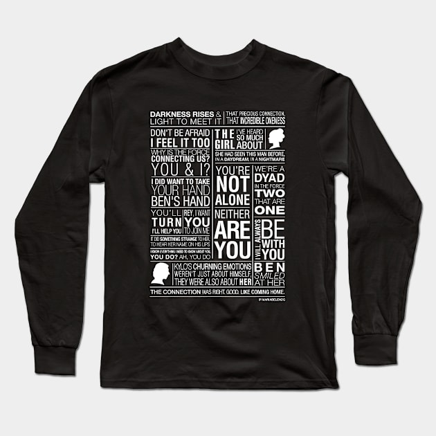 reylo quotes (white) Long Sleeve T-Shirt by mariabelendg